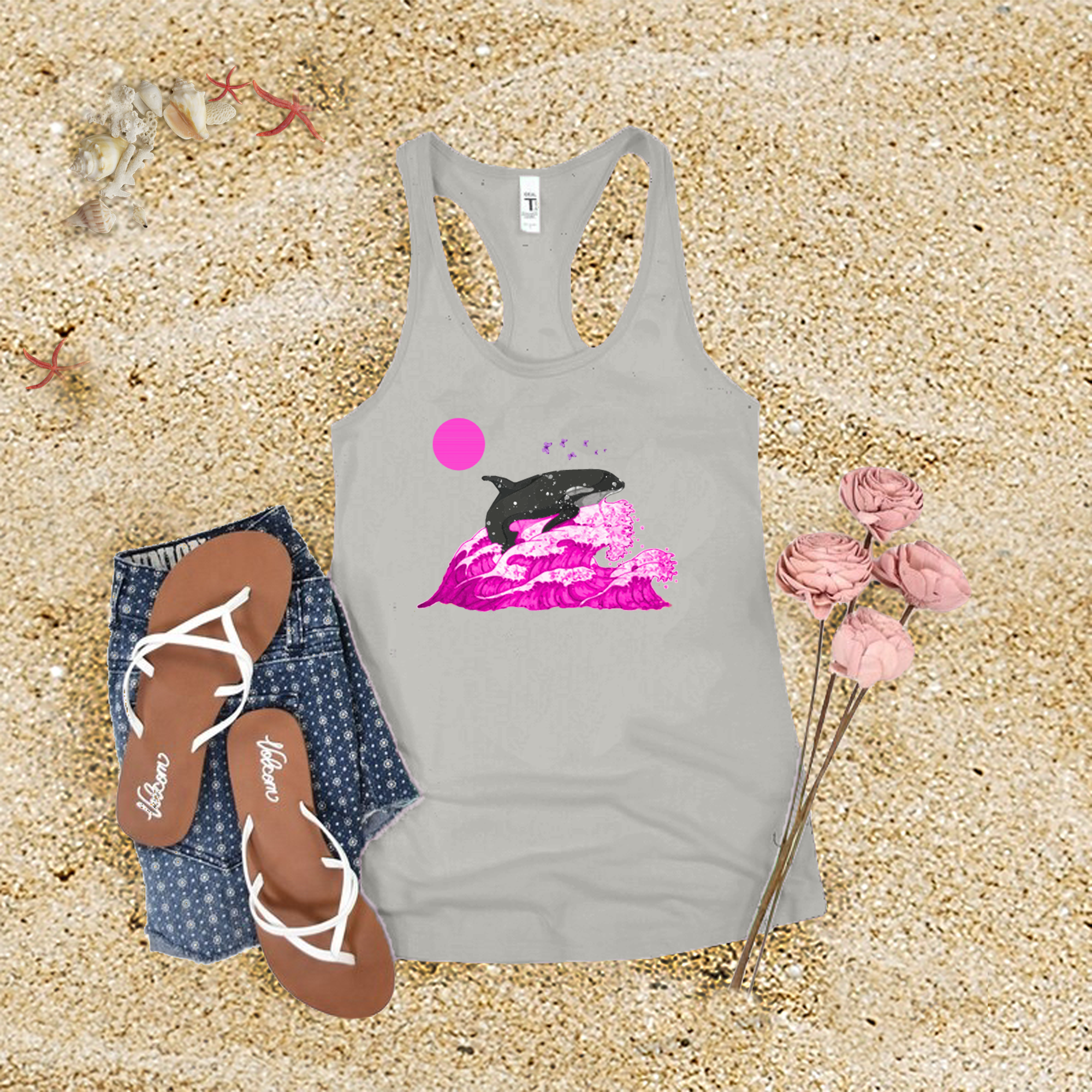 Butterfly Orca Wave Tank Top