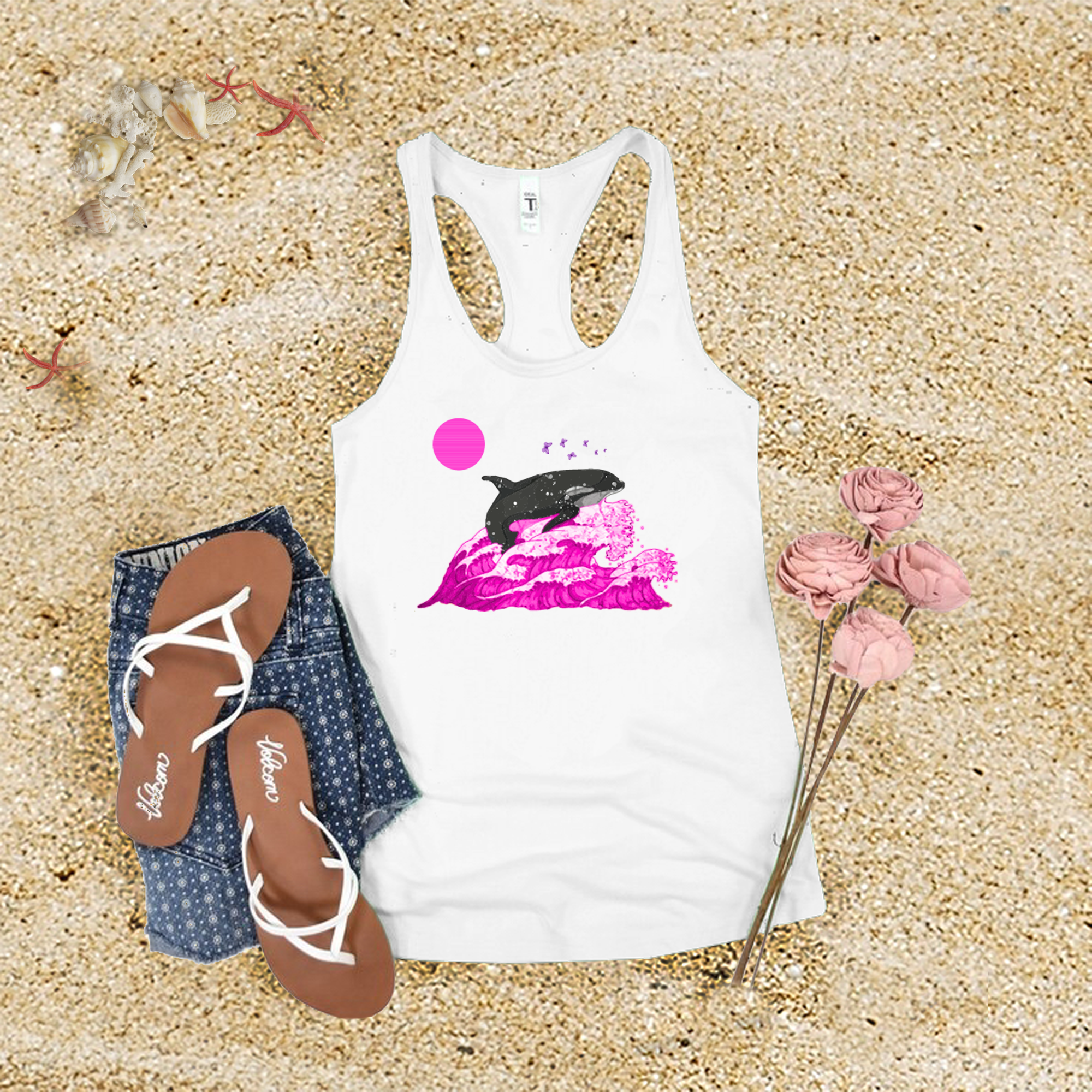 Butterfly Orca Wave Tank Top