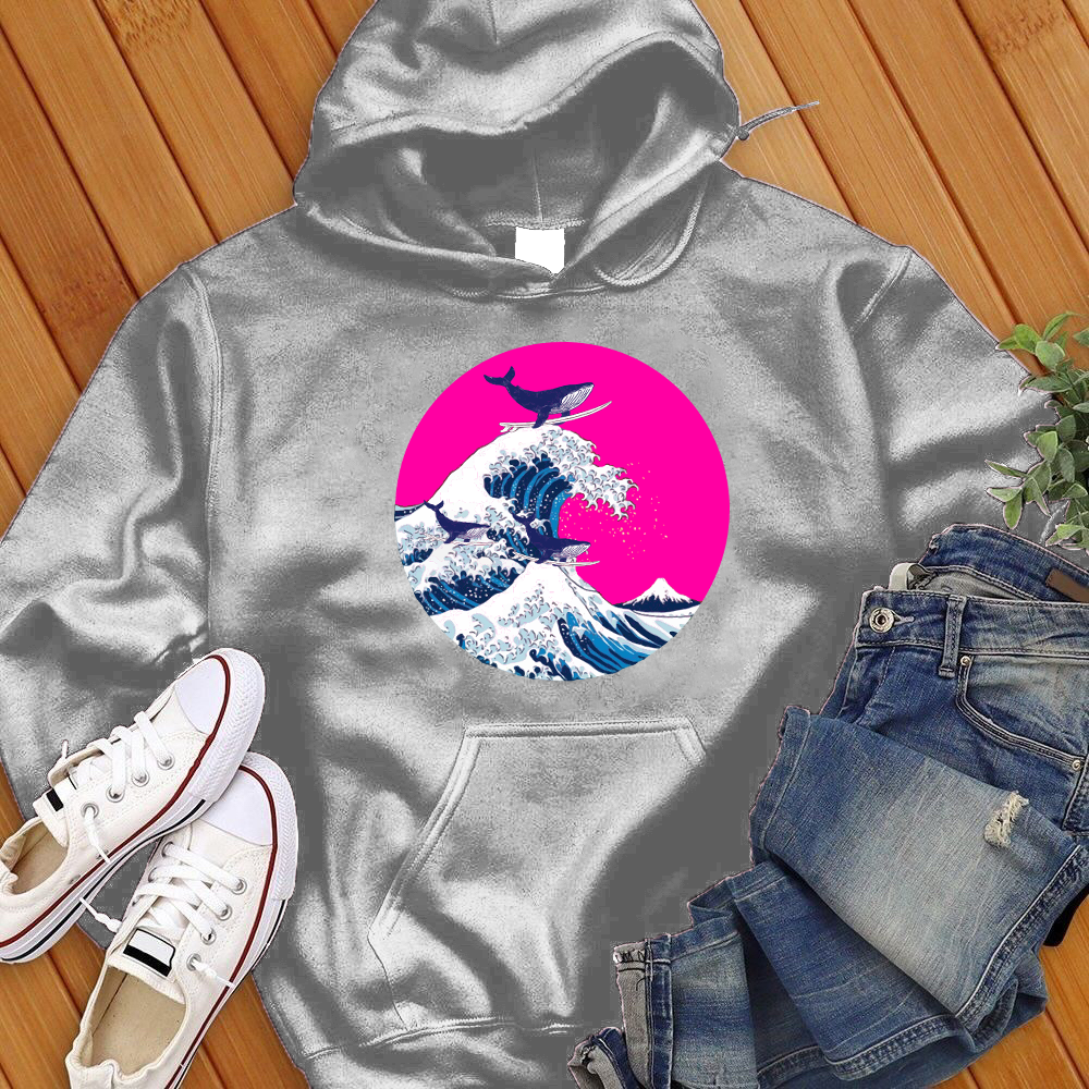 Whales Surfing Hoodie