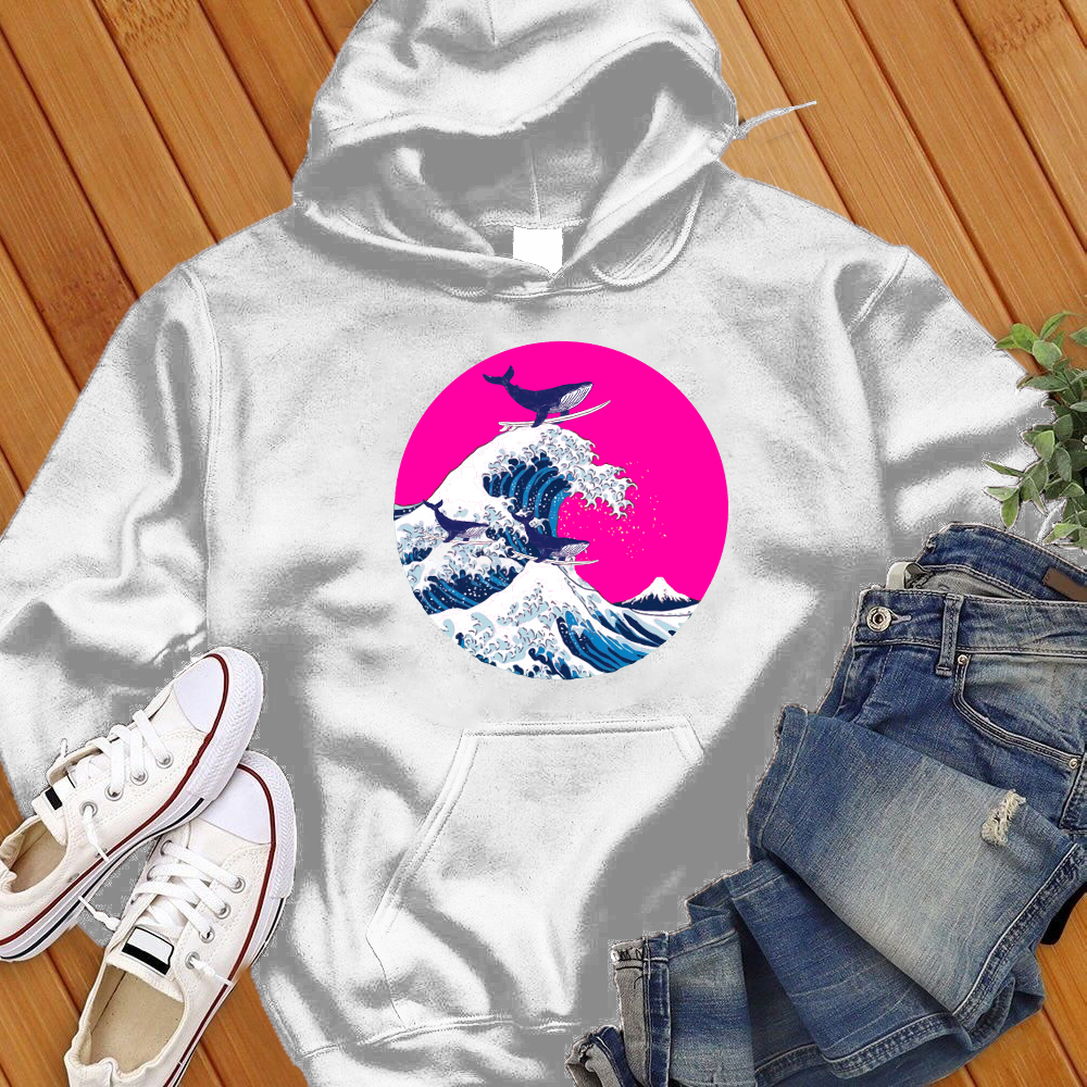 Whales Surfing Hoodie